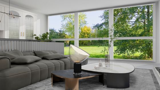Isolamento acustico in stile francese Aluminio Rimpiazzo vetro finestre apertura orizzontale