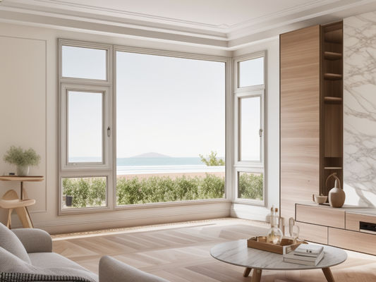 Moderno rivestimento in alluminio Casement Finestre Isolamento termico personalizzato