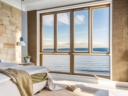 Finitura in alluminio residenziale moderno con finestre scorrevoli impermeabili