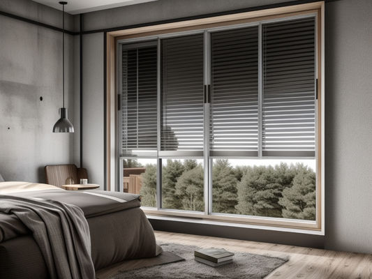 Finestre scorrevoli in alluminio rivestite in polvere OEM leggere per case moderne