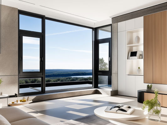 Rivestimento in polvere per finestre a cassa di alluminio elegante