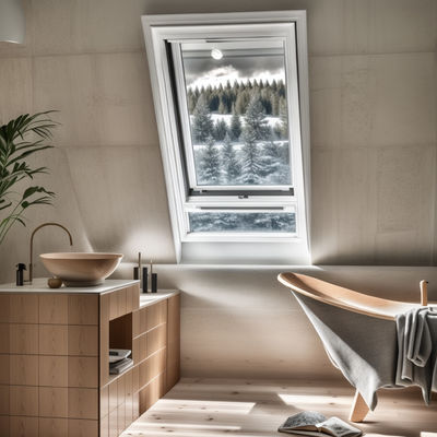 Strato di vetro di alluminio elegante con finestra appesa in alto
