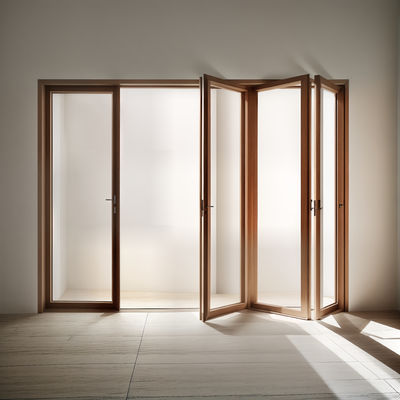 Vitrine di alluminio termicamente isolate pannelli di finestre pieghevoli