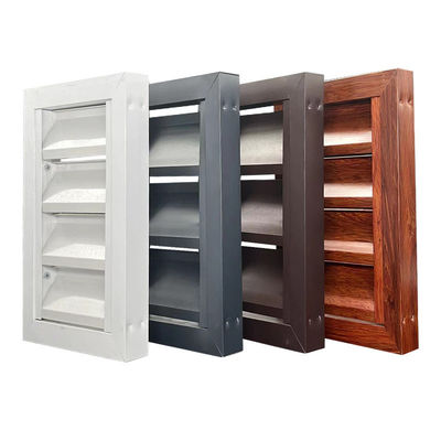 Finestre di alluminio moderno su misura con lucchetti ventilati con schermo in fibra di vetro