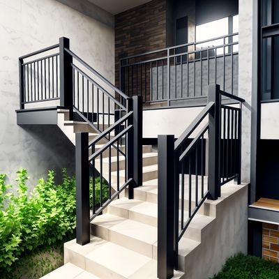 OEM Contemporary Stair Handrail Balustrade Aluminum Design elegante