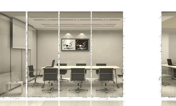 Vetro per la privacy con bordo bianco protetto dai raggi UV con tintura intelligente